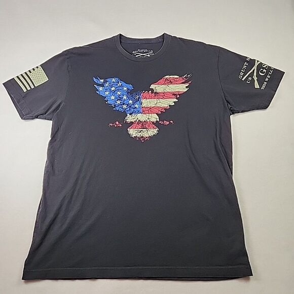 Grunt Style Other - Grunt Style Freedom Eagle T-Shirt Short Sleeve XL Red White Blue Front Graphic